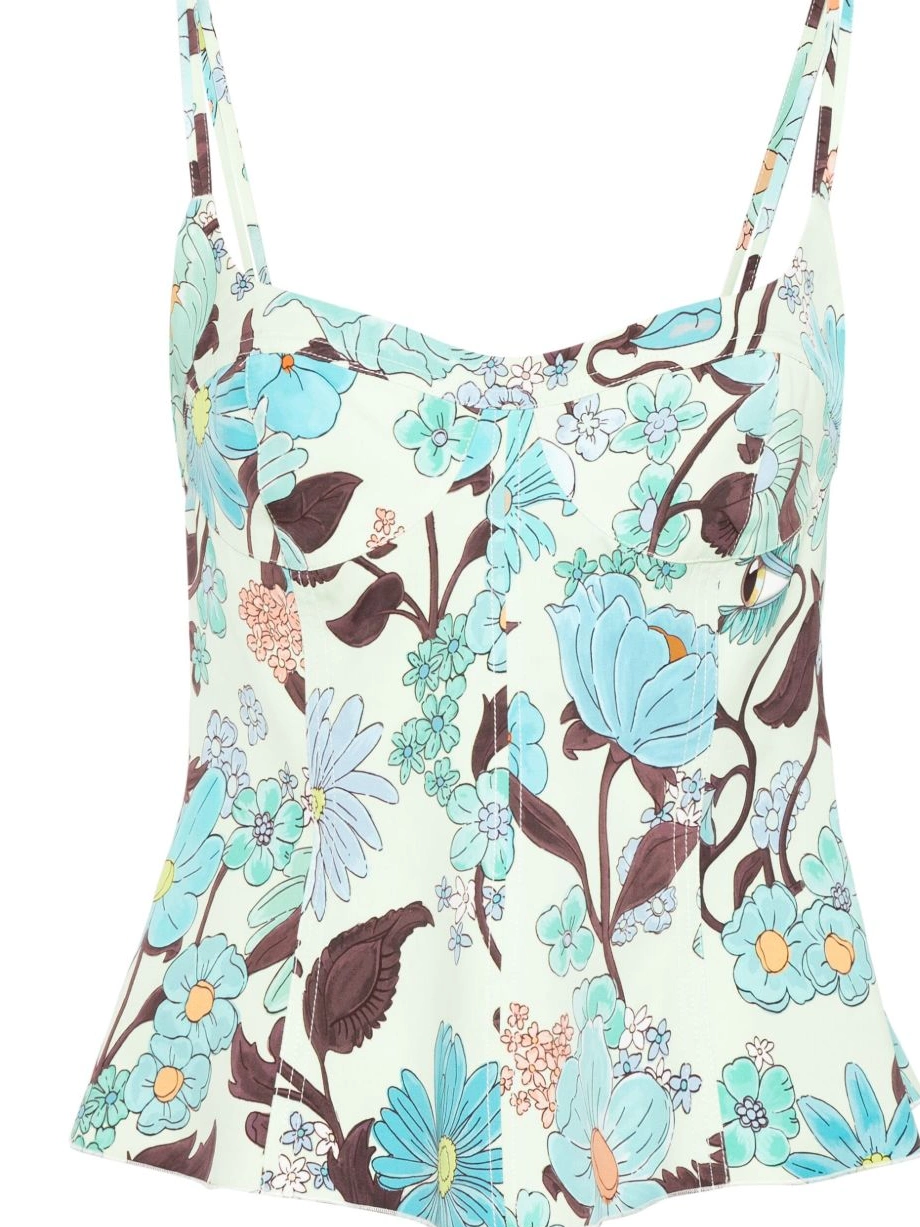 Cheap floral-print Stella top McCartney cropped Women 0627